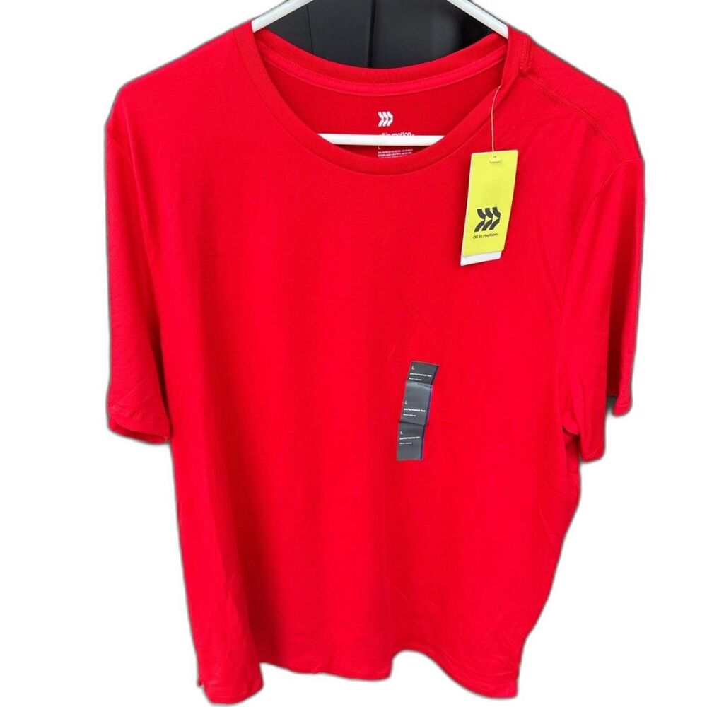 3/$15 Men's Performance Dry Fit Red T-shirt Workout Activewear Tee All In Motion